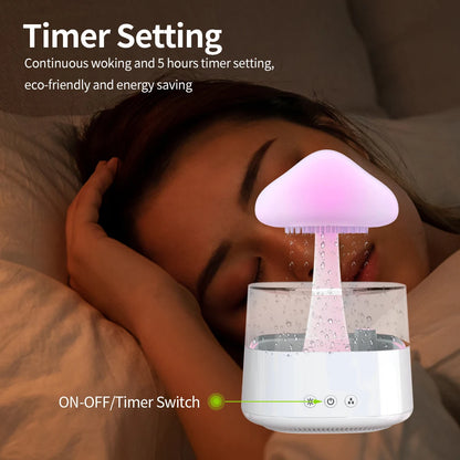 Relax Cloud Rain Diffuser – Aromatherapy Humidifier with Colorful LED Light