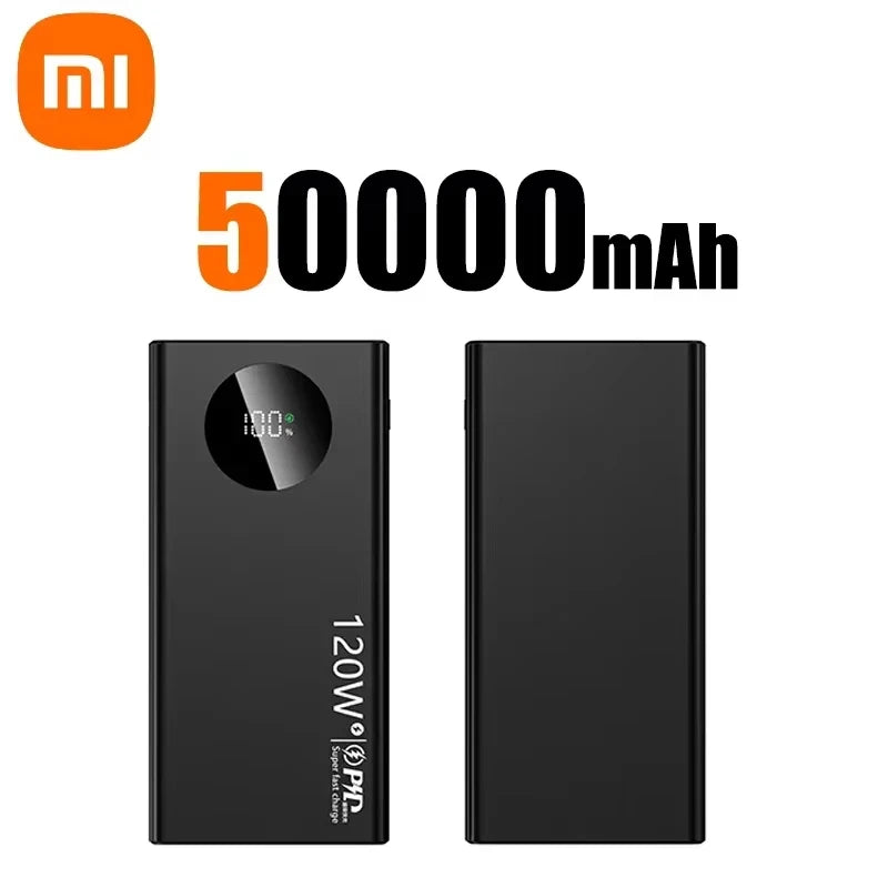 Xiaomi 120W 50000mAh Power Bank – Fast Charging for iPhone, Samsung, Huawei (2024)