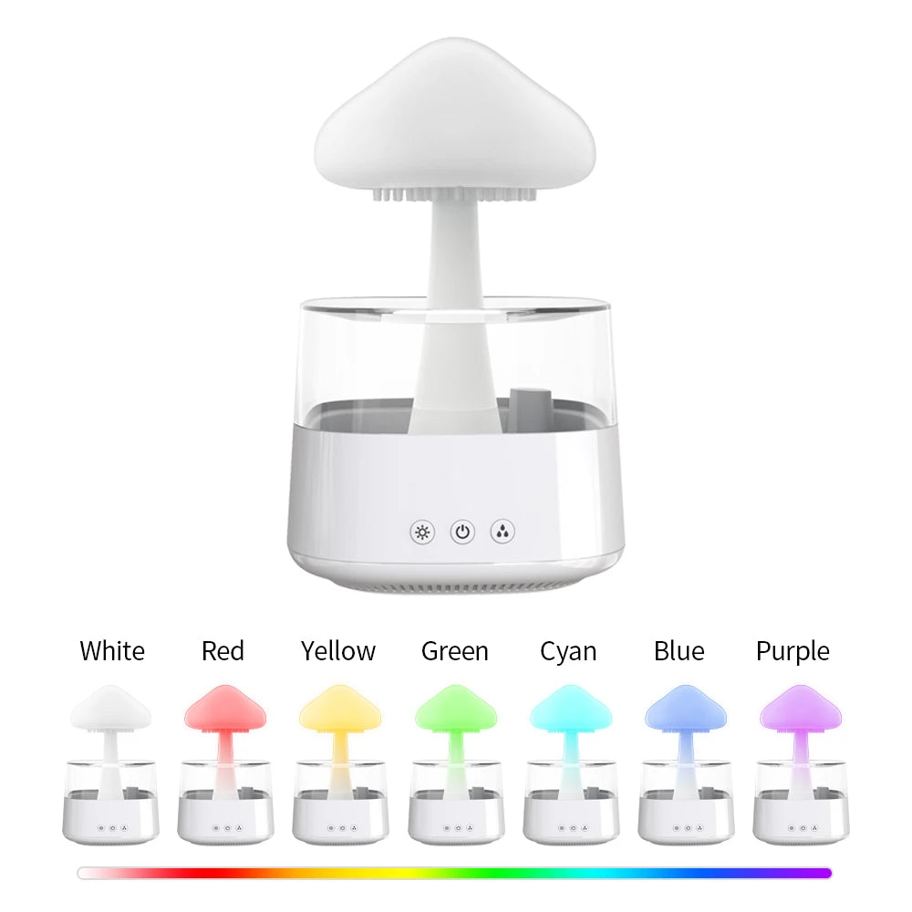 Relax Cloud Rain Diffuser – Aromatherapy Humidifier with Colorful LED Light
