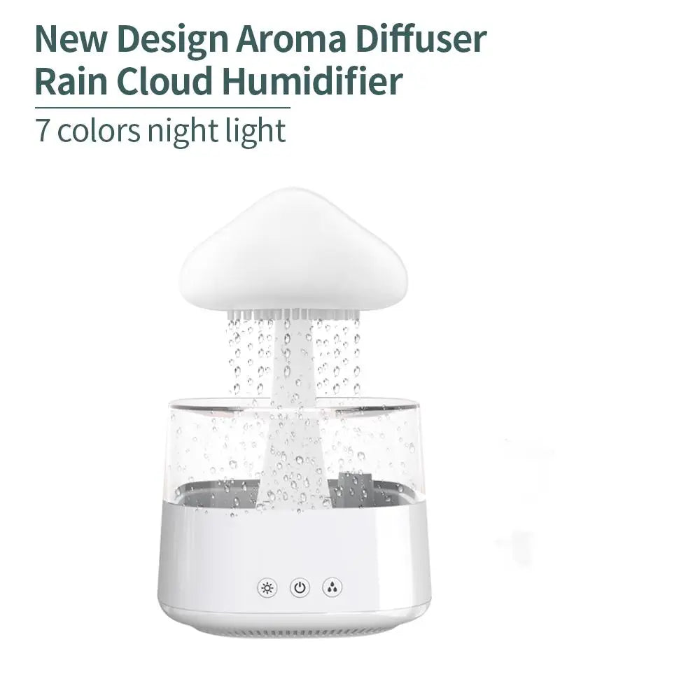 Relax Cloud Rain Diffuser – Aromatherapy Humidifier with Colorful LED Light
