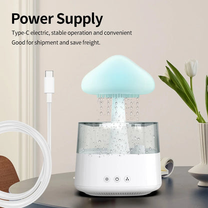 Relax Cloud Rain Diffuser – Aromatherapy Humidifier with Colorful LED Light