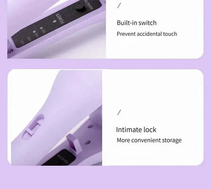 32MM Automatic Electric Curling Iron – Rotating Anti-Flame Design with Lambswool for Long-Lasting Styles