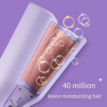 32MM Automatic Electric Curling Iron – Rotating Anti-Flame Design with Lambswool for Long-Lasting Styles