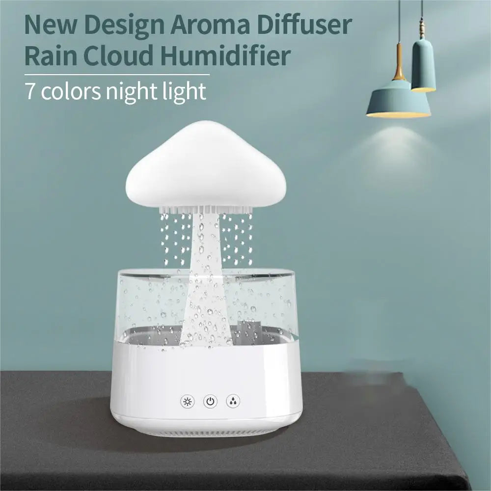 Relax Cloud Rain Diffuser – Aromatherapy Humidifier with Colorful LED Light