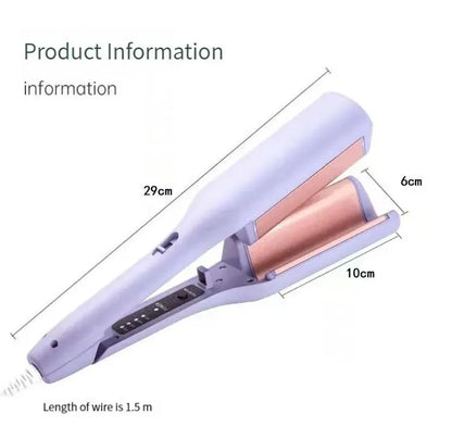 32MM Automatic Electric Curling Iron – Rotating Anti-Flame Design with Lambswool for Long-Lasting Styles