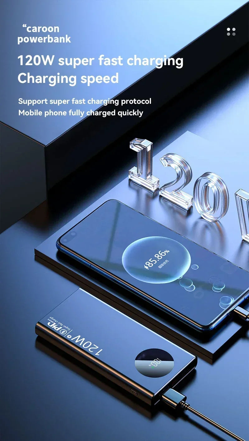 Xiaomi 120W 50000mAh Power Bank – Fast Charging for iPhone, Samsung, Huawei (2024)